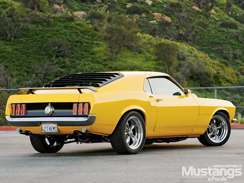 Yellow Classic Muscle Car — Calm, Afternoon, Photograph