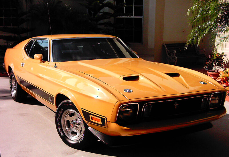 Yellow Classic Muscle Car — Orange