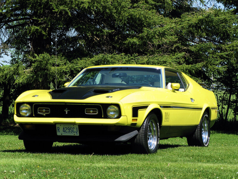 Yellow Classic Muscle Car — Serene, Afternoon