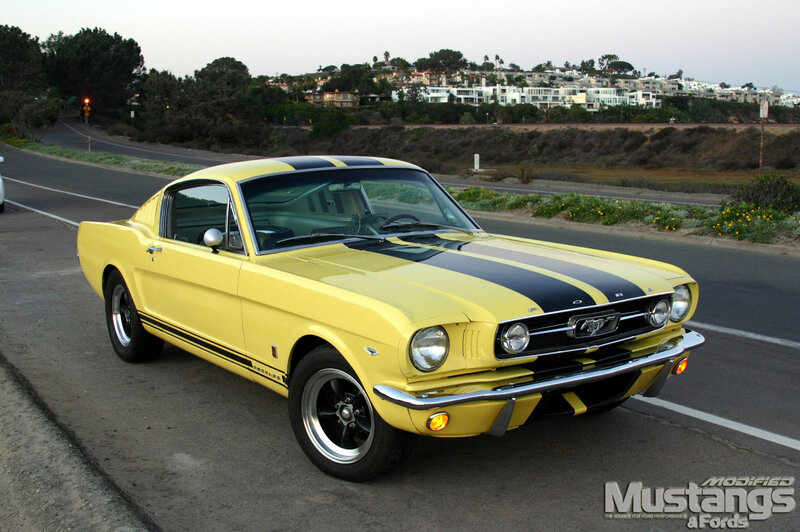 Yellow Classic Mustang — Calm, Sunset