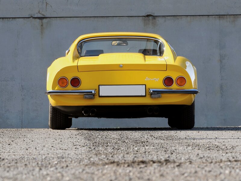 Yellow classic sports car