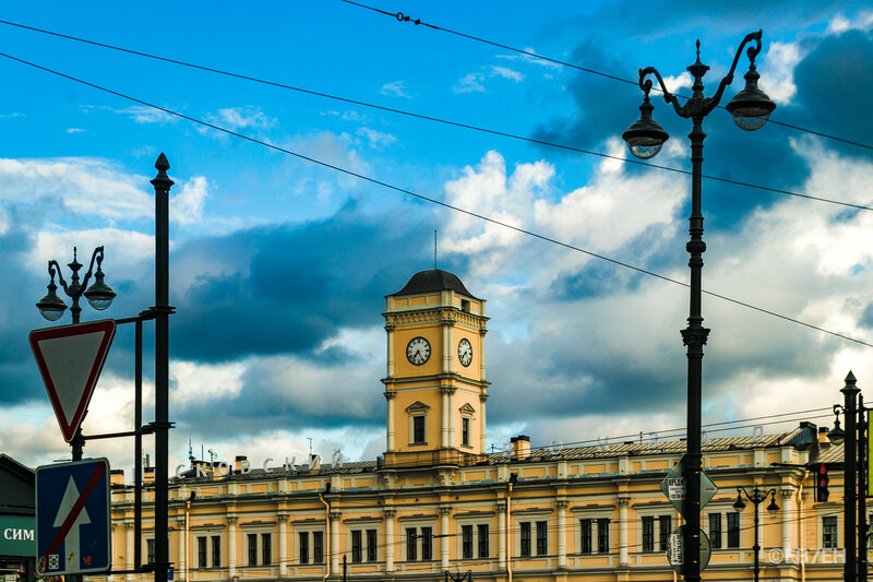 Yellow Clock Tower Building