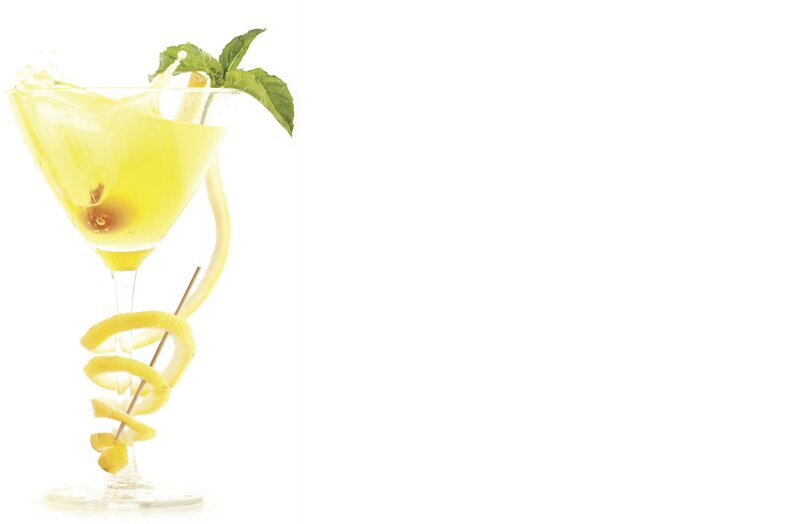 Yellow Cocktail in Glass — Refreshing