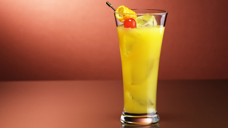 Yellow Cocktail in Glass