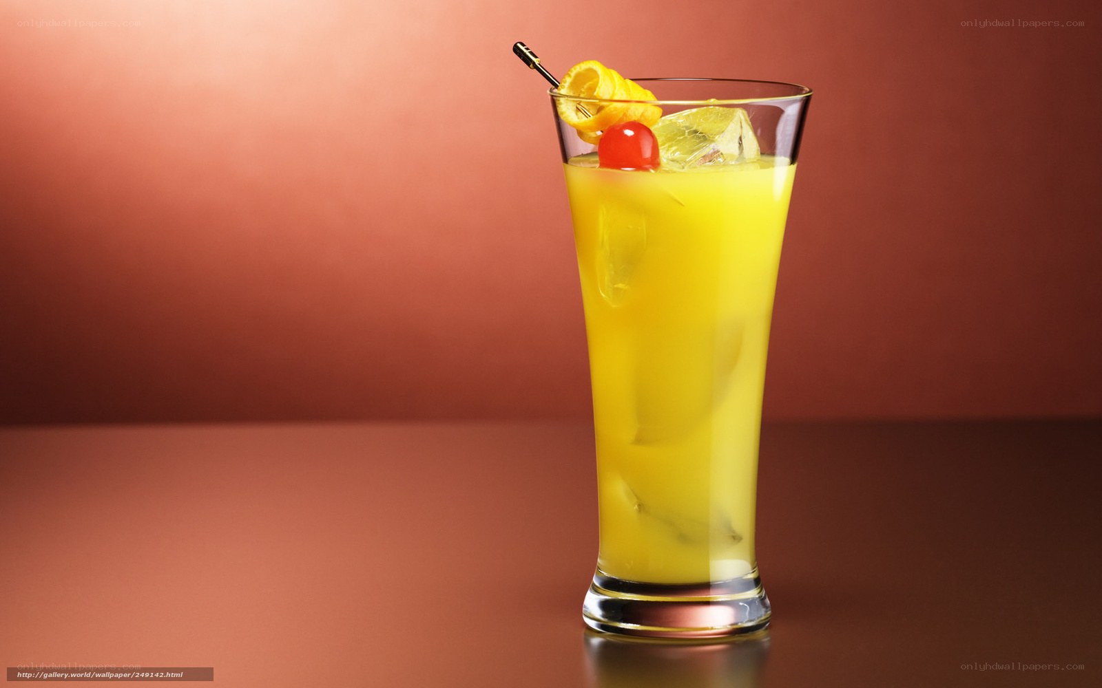 yellow cocktail with garnish