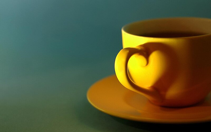 Yellow Coffee Cup — Dramatic