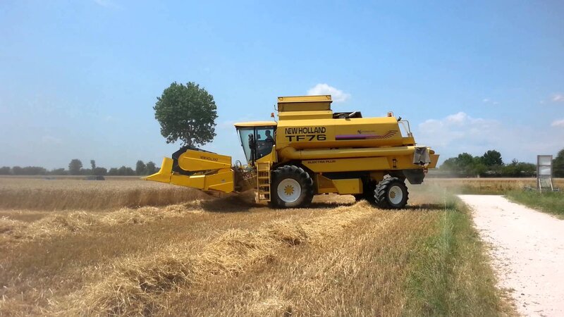 Yellow Combine Harvester — Calm