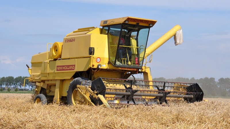 Yellow Combine Harvester