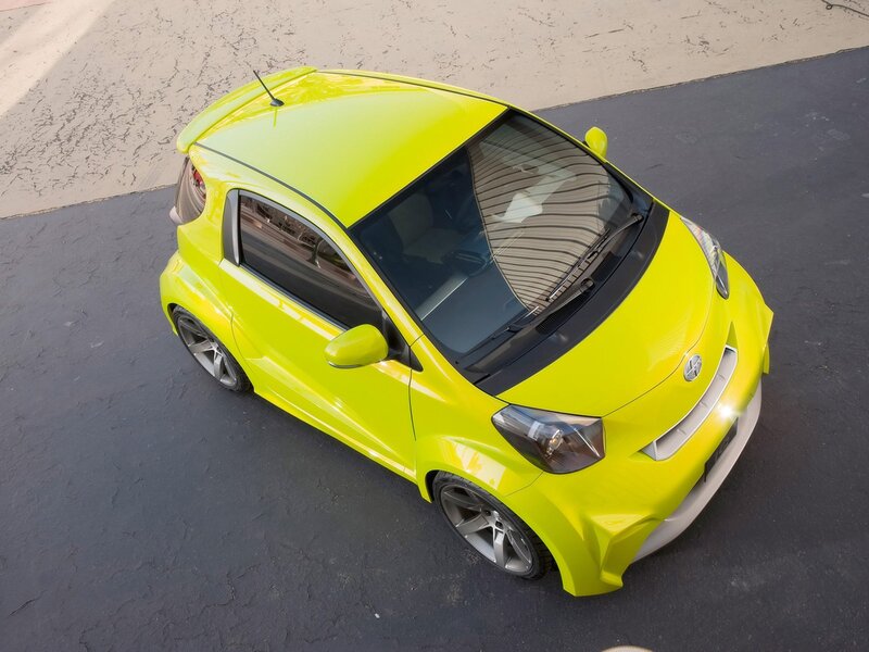 yellow compact car
