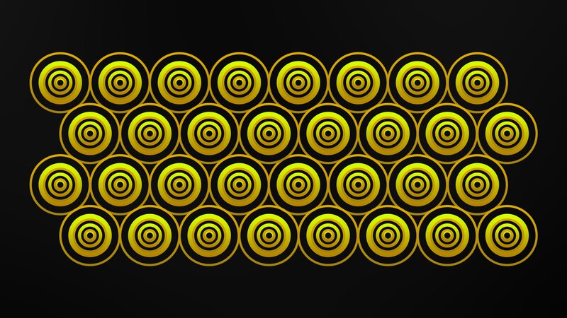 Yellow Concentric Circles — Minimalist