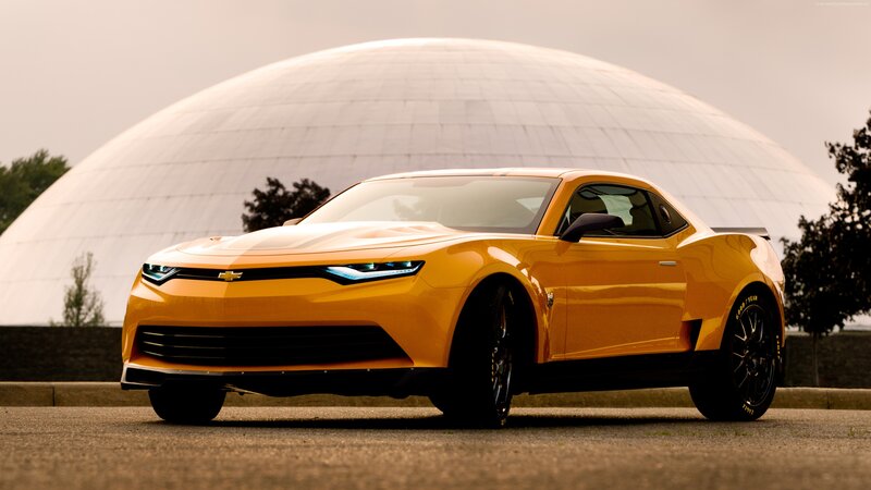 Yellow Concept Car — Dramatic, Afternoon, Photograph