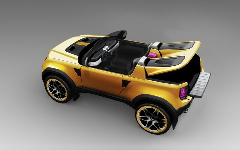 Yellow Concept Car — Neutral, 3d Render, Wheel
