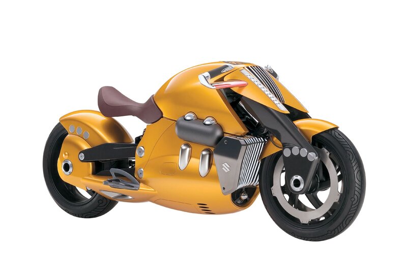 Yellow Concept Motorcycle — Futuristic