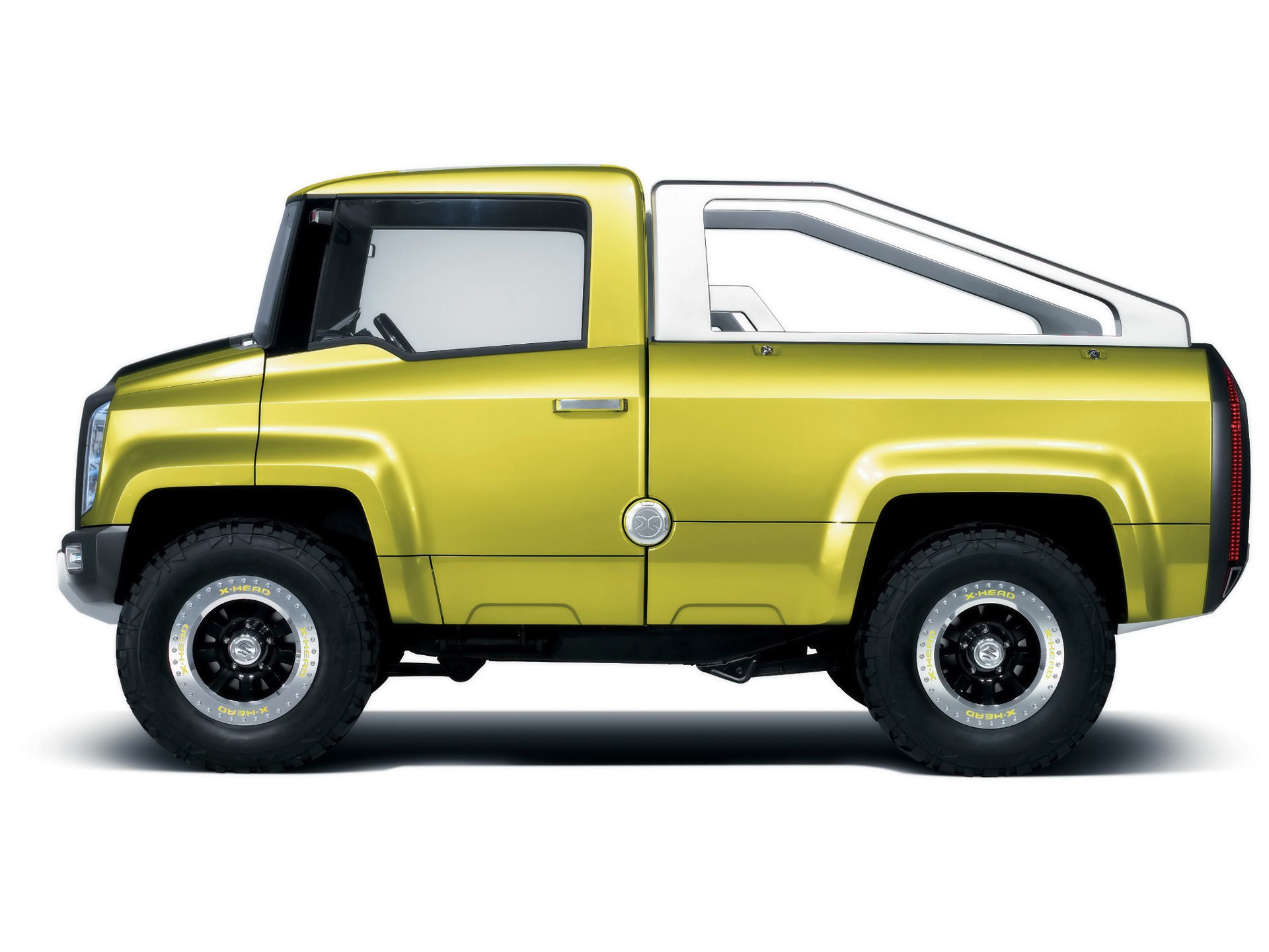 yellow concept pickup truck