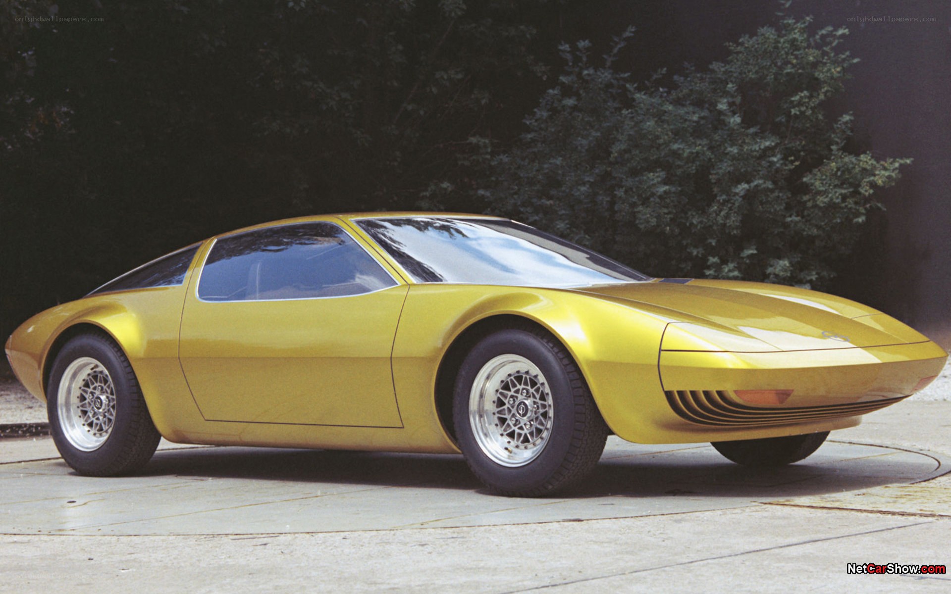 yellow concept sports car