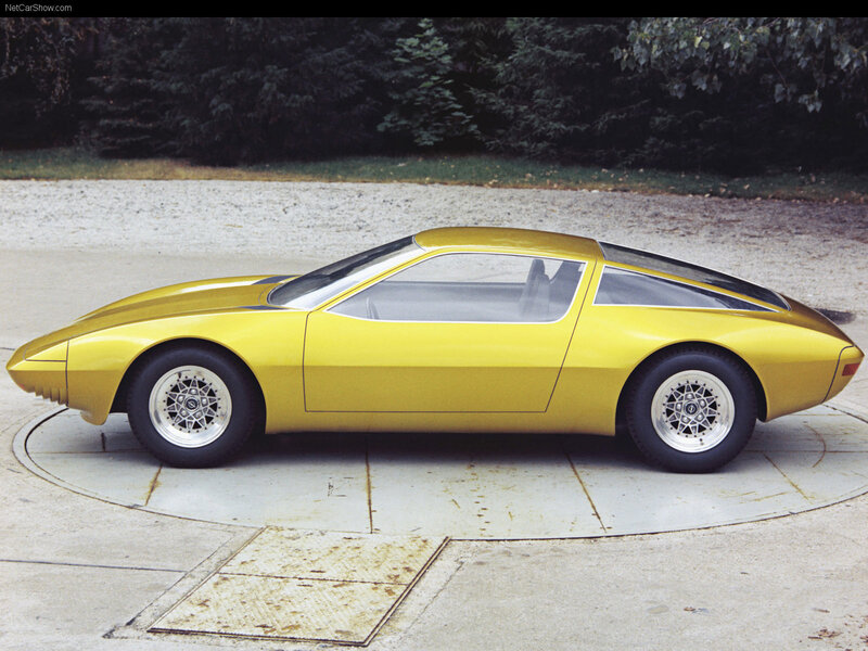 yellow concept sports car