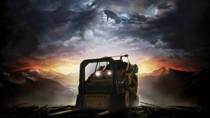 Yellow Construction Vehicle — Black