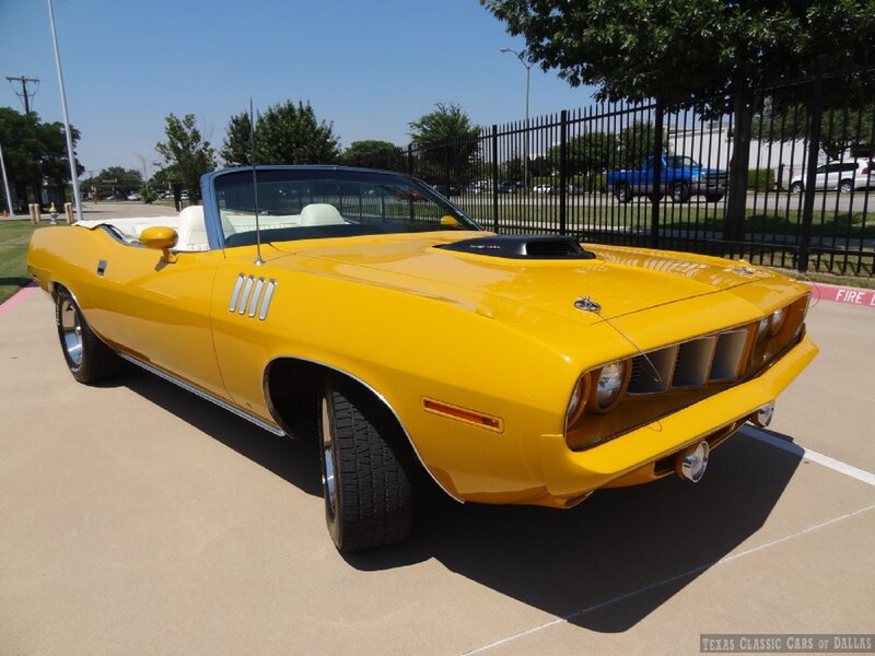 Yellow Convertible Car — Bright, Afternoon