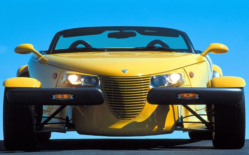 Yellow Convertible Car — Bright, Clear
