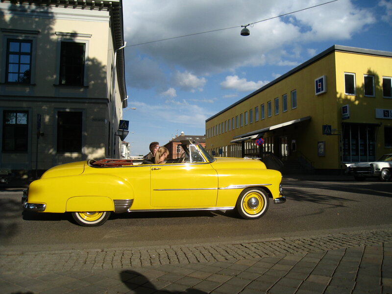 Yellow Convertible Car — Bright
