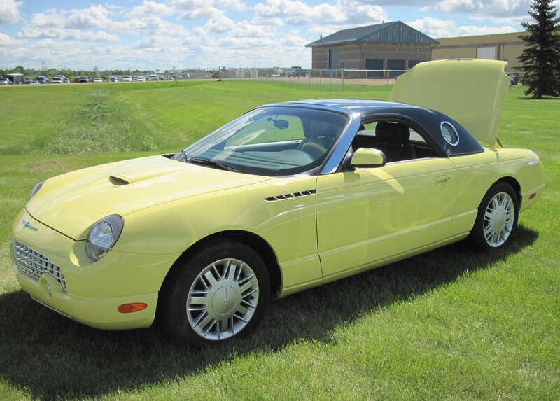 Yellow Convertible Car — Calm, Afternoon, Photograph, Grass Field