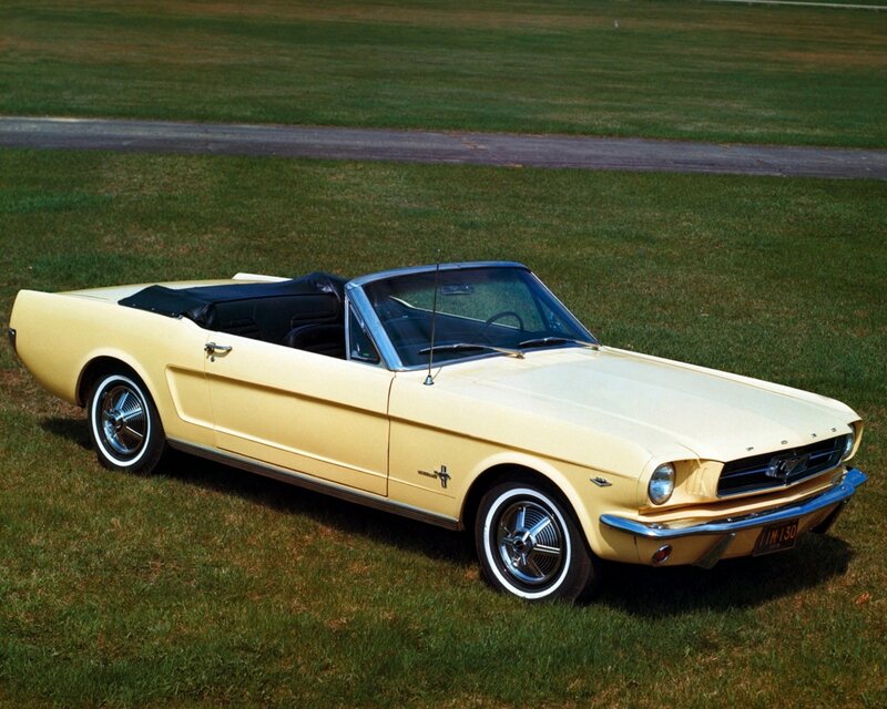 Yellow Convertible Car — Calm, Afternoon, Photograph, Grass, Road