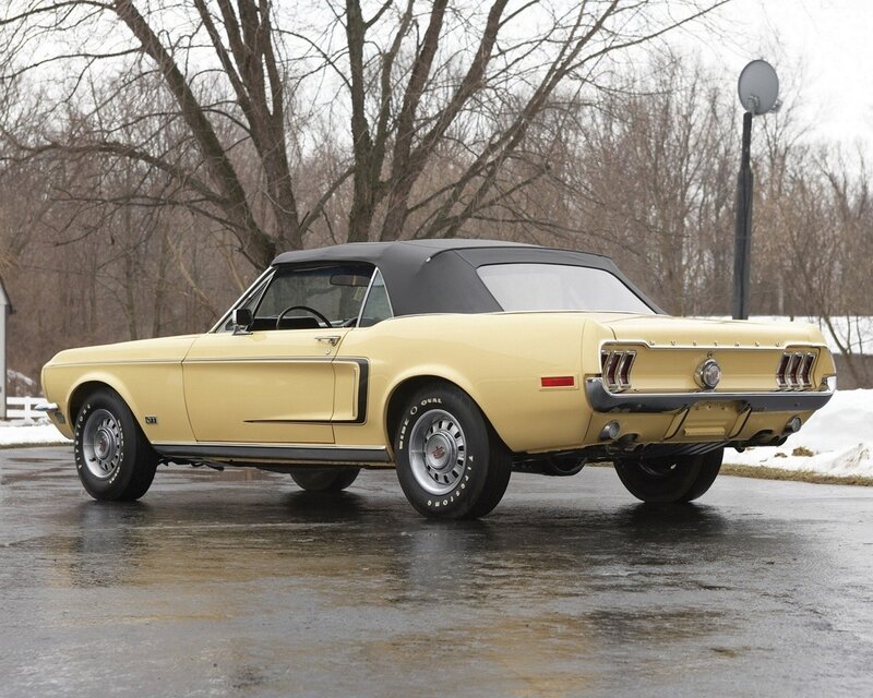 Yellow Convertible Car — Calm, Winter, Photograph