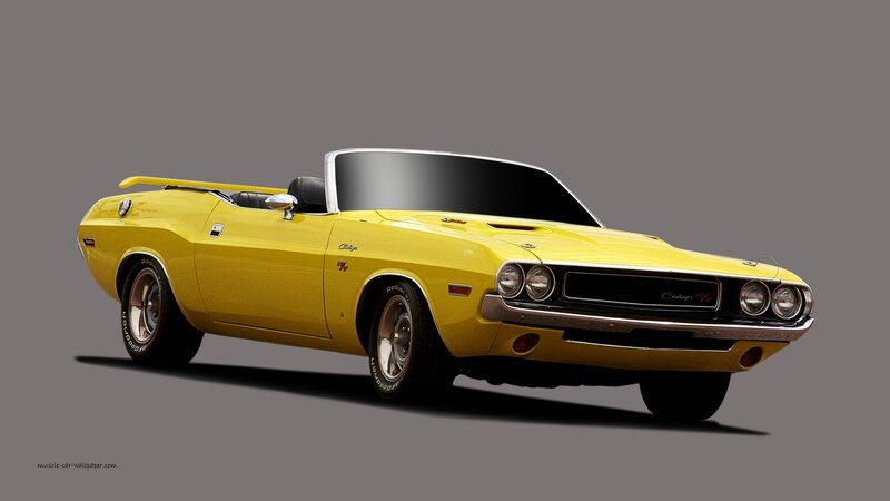 Yellow Convertible Car — Dramatic, Digital Art