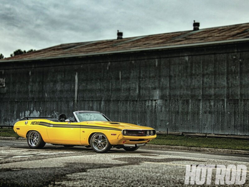 Yellow Convertible Car — Dramatic, Photograph, Building
