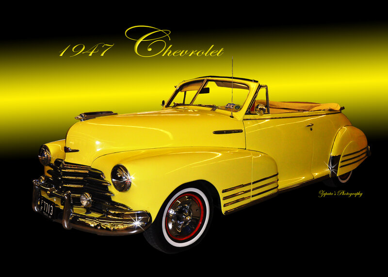 Yellow Convertible Car — Dramatic, Photograph, License Plate