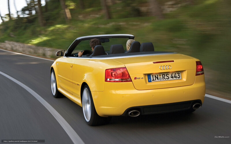Yellow Convertible Car — Dynamic, Afternoon, Photograph, People