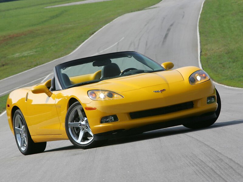 Yellow Convertible Car — Dynamic, Afternoon, Photograph, Road, Grass