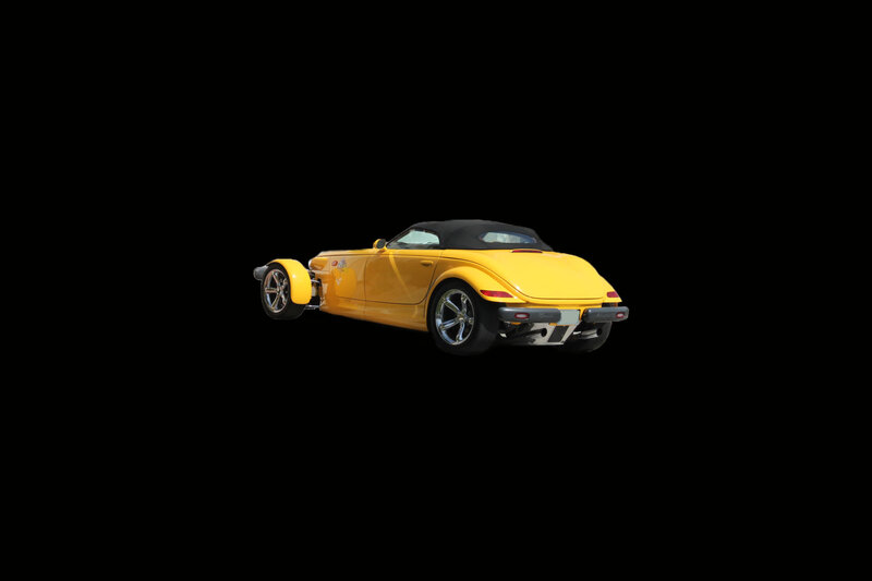 Yellow Convertible Car — Neutral, Photograph, Black Top