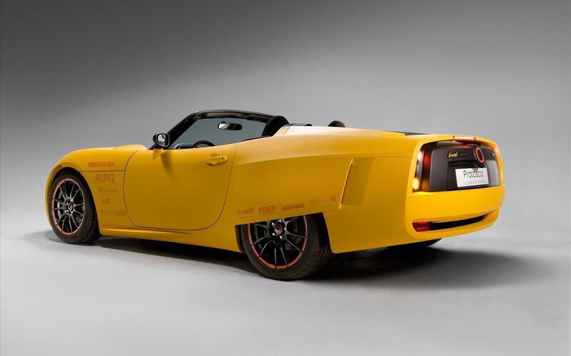 Yellow Convertible Car — Neutral, Photograph, Black Wheels