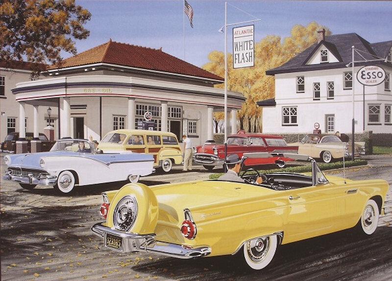 Yellow Convertible Car — Nostalgic
