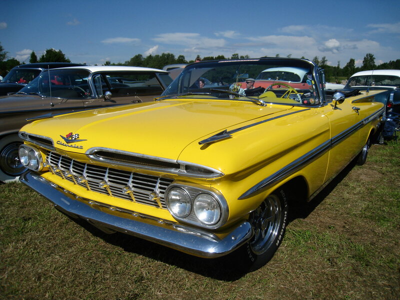 Yellow Convertible Car — Outdoor, Afternoon, Photograph