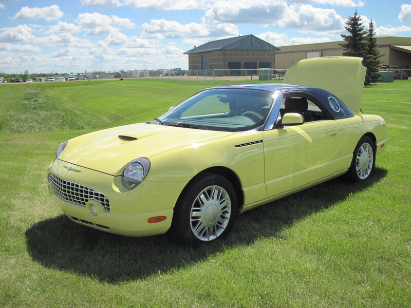 Yellow Convertible Car — Serene, Afternoon, Photograph, Grass Field