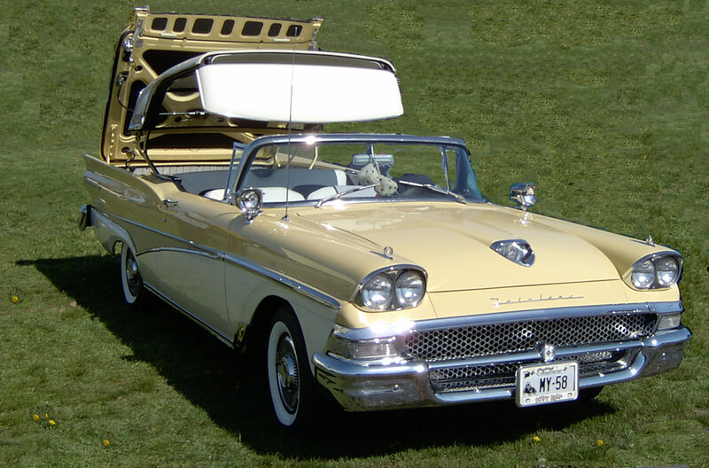 Yellow Convertible Car — Serene, Afternoon, Photograph, Grass, License Plate