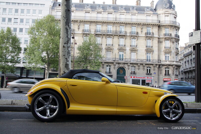 Yellow Convertible Car — Urban