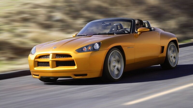 Yellow convertible sports car