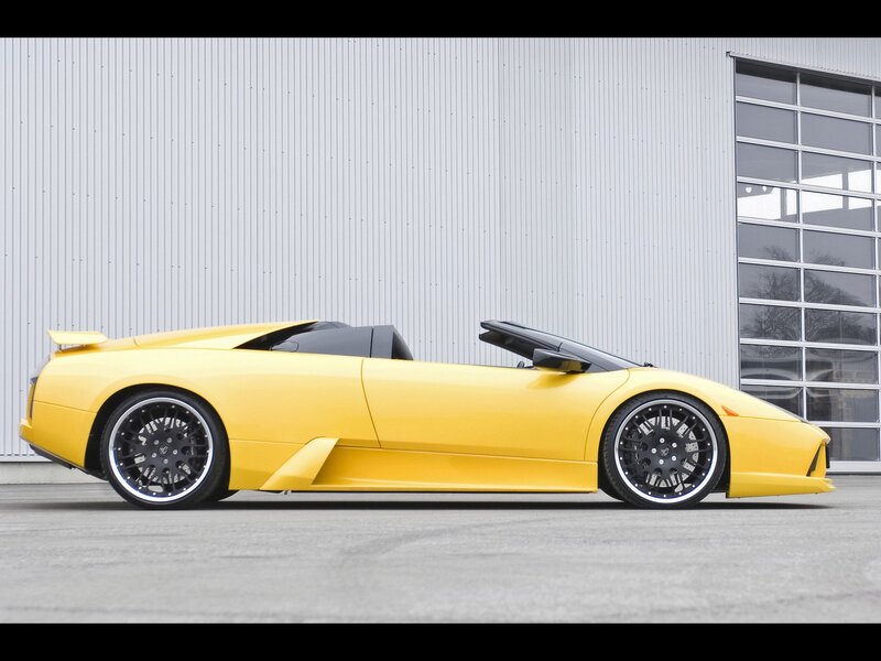 yellow convertible sports car