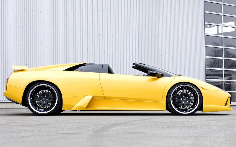 Yellow Convertible Sports Car — Calm, Photograph