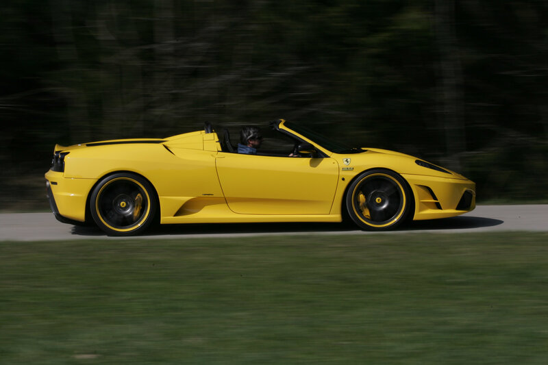 Yellow Convertible Sports Car — Dynamic, Afternoon, Photograph, Driver