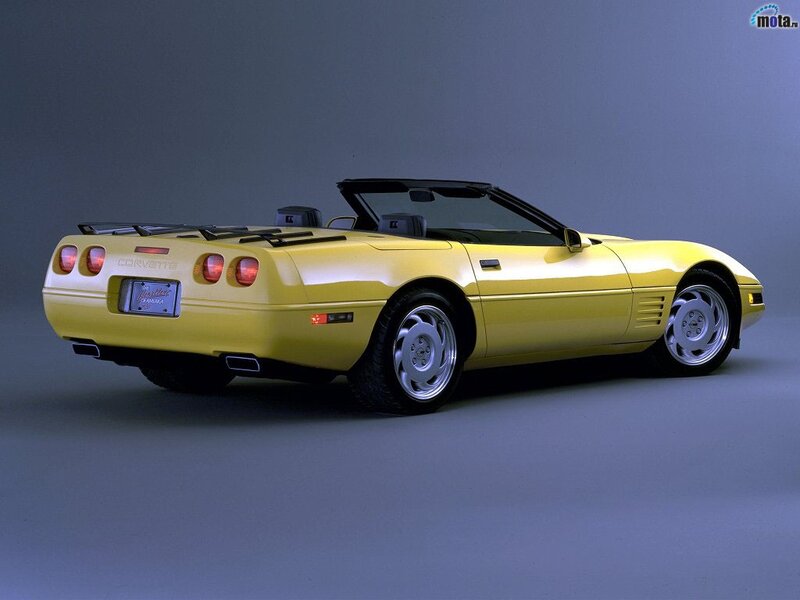 Yellow Corvette convertible