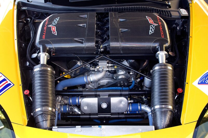 Yellow Corvette Engine