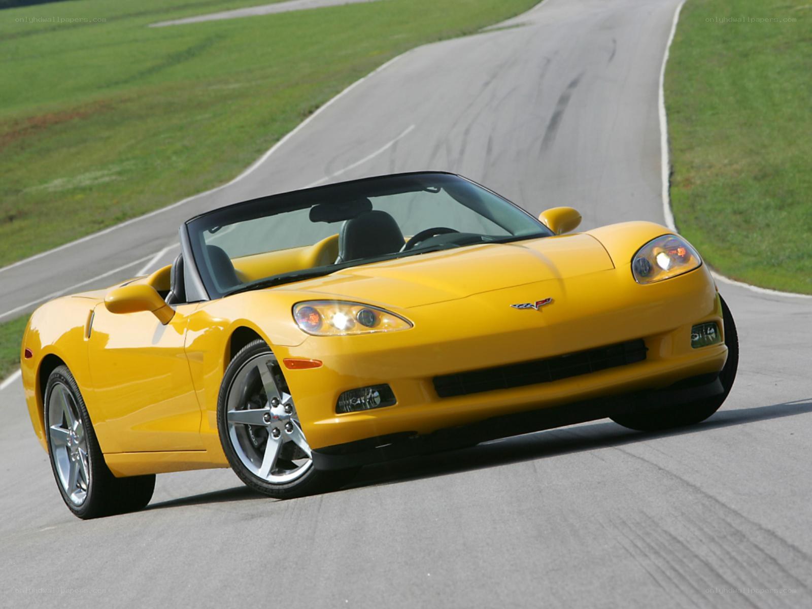yellow corvette on a racetrack