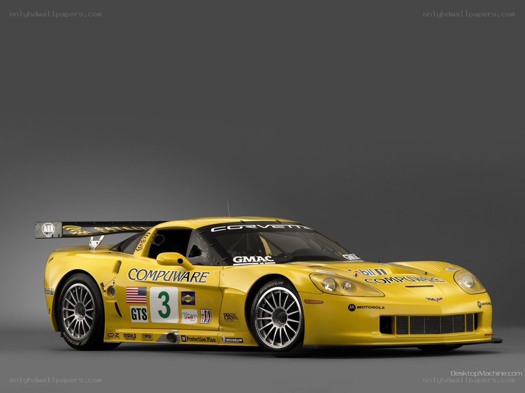 yellow corvette race car