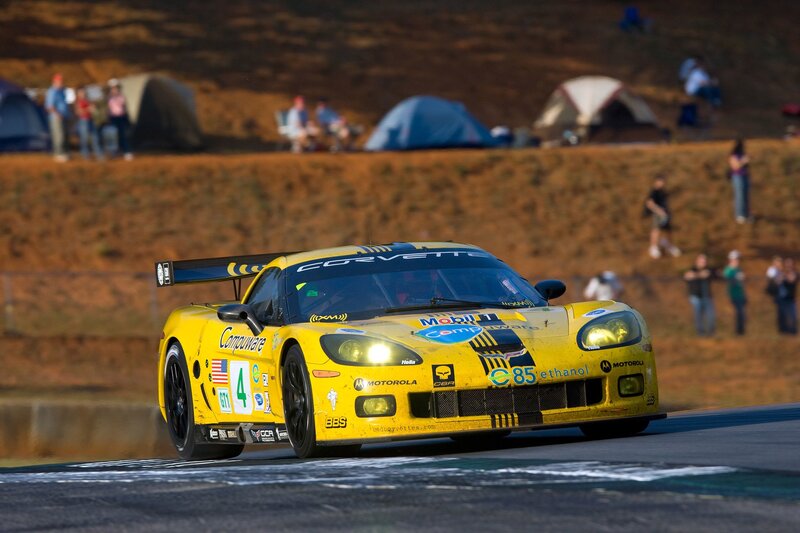 Yellow Corvette Race Car — Dynamic