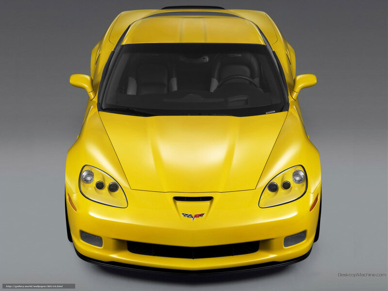 yellow corvette sports car