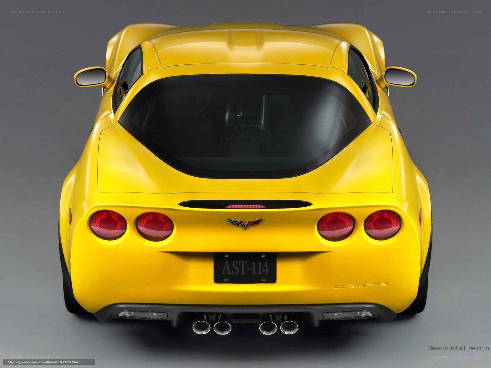 yellow corvette sports car